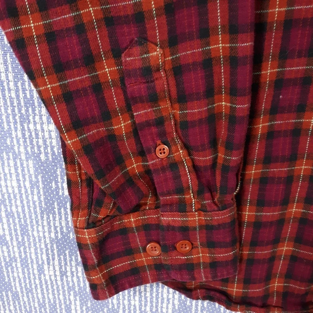 The North Face Arroyo Flannel Shirt Mens XL Plaid Outdoor Hiking Brown Purple